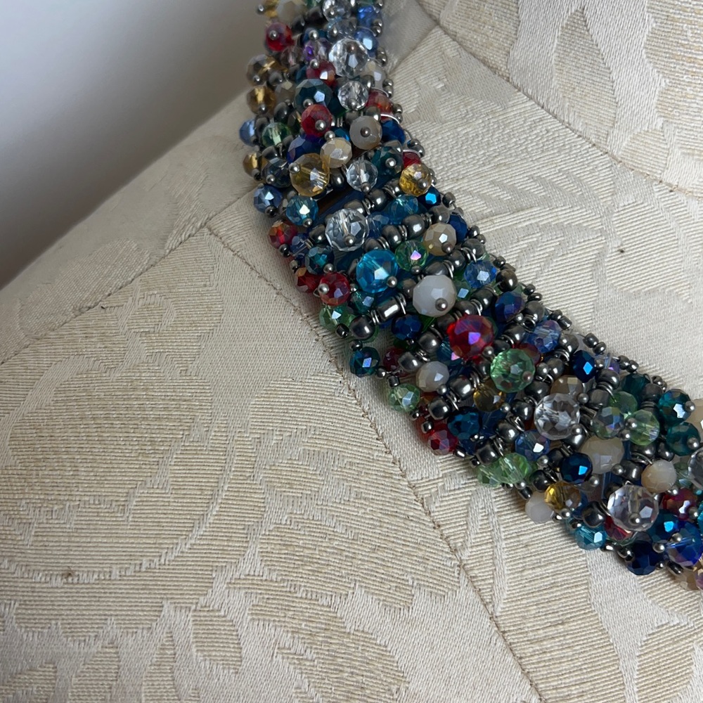 Multicolor Bib Statement Necklace - image 5